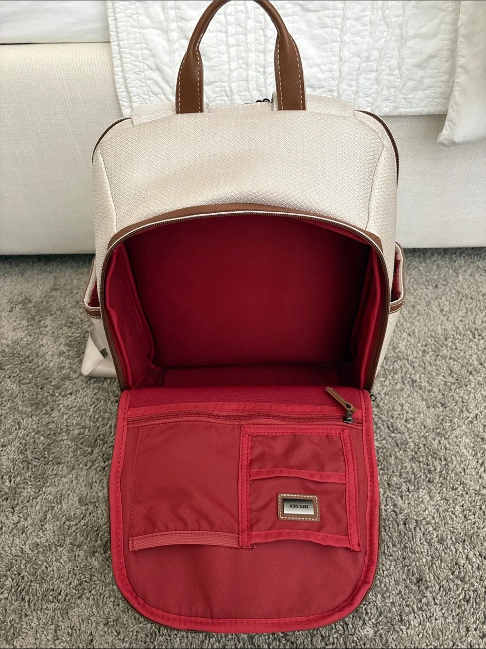 DELSEY Paris Chatelet Air 2.0 Laptop Backpack Angora Cream